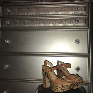 Levity snake skin heels